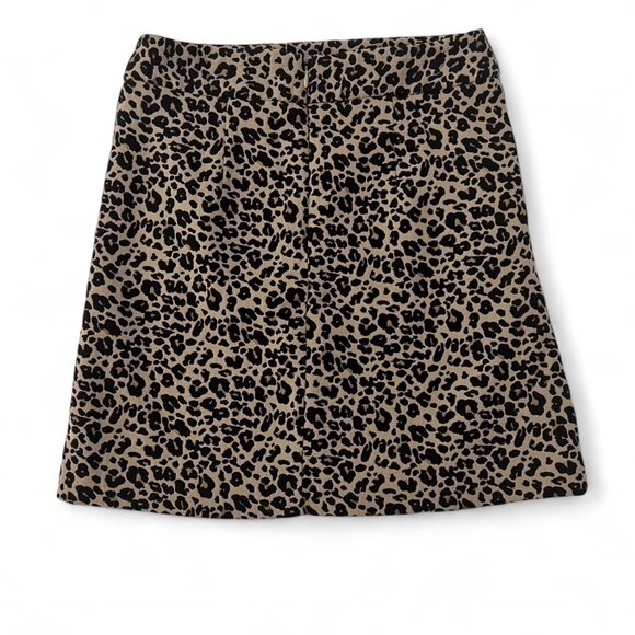 LOFT Leopard Print Skirt XS with Pockets - Picture 3 of 7